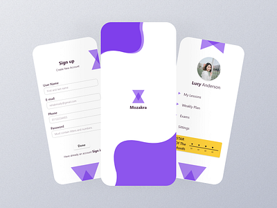 Mozakra APP. app design graphic design ui uiux websites