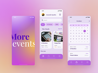 Event planning mobile app app design mobile ui ux