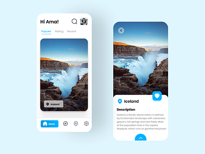 Travel App UI adaptive app design creativeagency daily inspiration design graphic design iceland iphone mobile app mobile app design mobile design responsive tavel app travel travel ui ui ui design ui designer usa uxui design