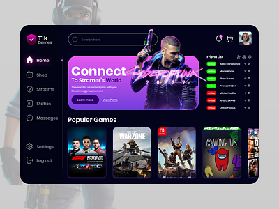 Gaming Website Design designs, themes, templates and downloadable graphic  elements on Dribbble