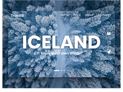 Travel Web Design app design creative daily inspiration graphic design holiday iceland responsive travel travel app travel app ui travel web travel web design travel web ui travel website ui ui design web design website website design winter