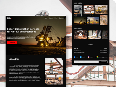 Construction Web Design app design daily inspiration graphic design mobile design responsive ui ui design ui ux design web web design website website design