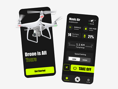 Drone Control App app app design application daily inspiration design drone minimal mobile design responsive ui ui design ui ux design ux design