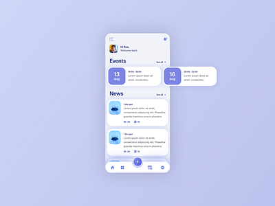 Mobile app design dashboard