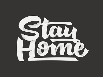 Stay Home Lettering