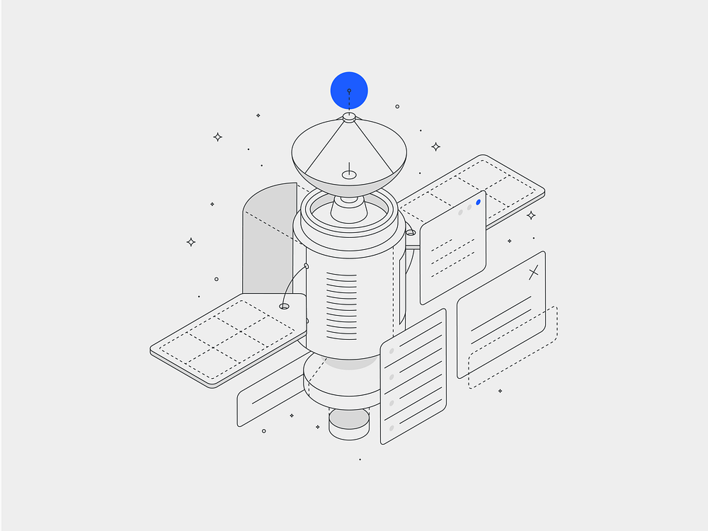 Spaceit Website Illustration Satellite by Hellsjells on Dribbble