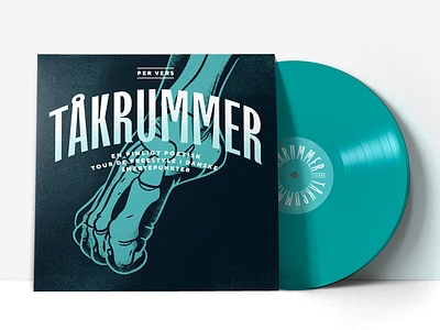 Takrummer Vinyl Sleeve Cover Design for Per Vers danish dansk grit hellsjells hiphop label music musician pervers print rap sleeve takrummer texture textured toes type typography vinlyl vinyl sleeve