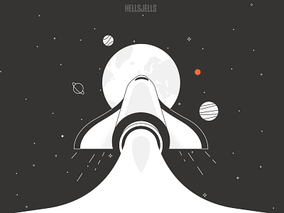 Rocket Illustration by Hellsjells on Dribbble