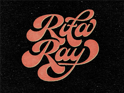 Rita Ray Logotype Concept custom type disco funk funk type funkadelic funky funky and fresh hellsjells lettering logo logotype retro script texture textured type vintage