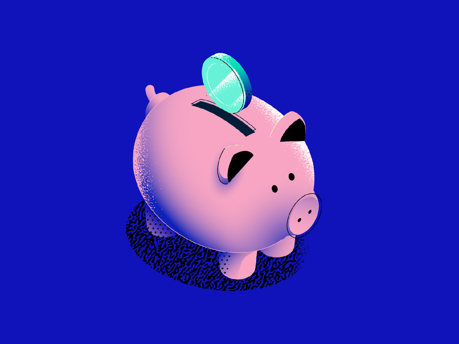 Millennial Investors Illustrations vol2 bank banking commerce dowjones e-commerce energy finance halftone hellsjells illustration investing investor isometric millennial money piggy piggy bank solar texture wind power