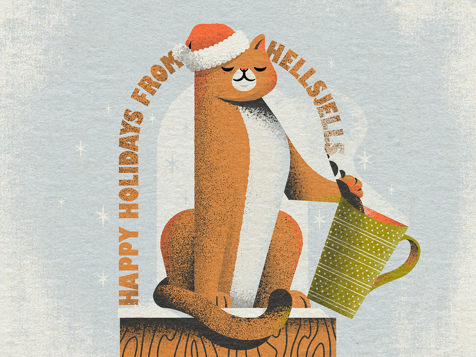 Happy Holidays! cat cheeky cheeky cat christmas cozy cup cute cute cat greetings happy holiday greetings holidays holidays 2021 hygge kitty sweet tea textures xmas