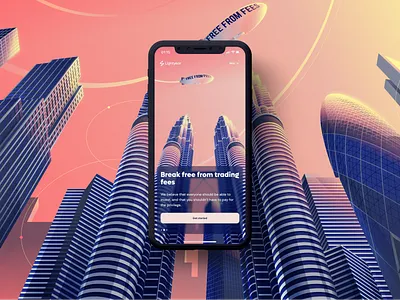 Lightyear Onboarding Illustration app app design buildings city city illustration empire state building financial app gherkin hellsjells illustration investing investment app lightyear onboarding onboarding screens perspective petronas platform skyscrapers town