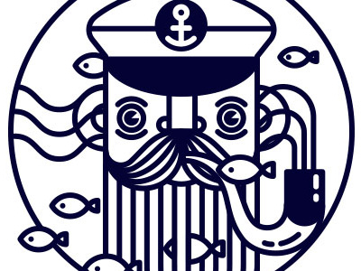 Sailoor earpipe fish icon sailor