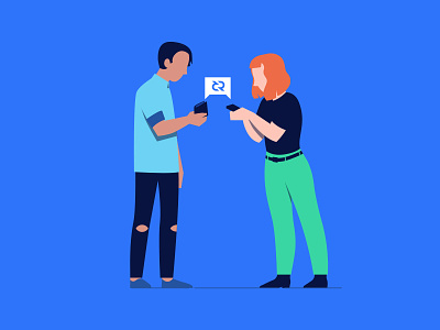 Decred onboarding illustration 1 character coin crypto currency decred finance icon onboarding servers ticket voting
