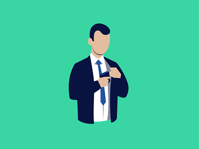 Decred onboarding illustration 1 character crypto currency decred finance guy icon onboarding servers suit voting wallet