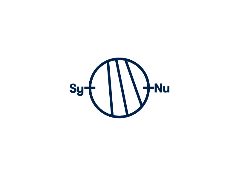 SyNu Logo mark circle identity line logo logomark monoline pattern sew sowing synu