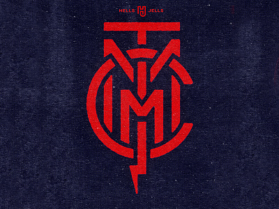 Mom Calls Me Thunder band monogram logo design band identity lettering logo mark monogram music rock thunder type