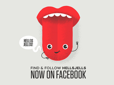 Happy Tongue Illustration character face facebook gradient hands happy hellsjells mouth smiling social teeth texture tongue