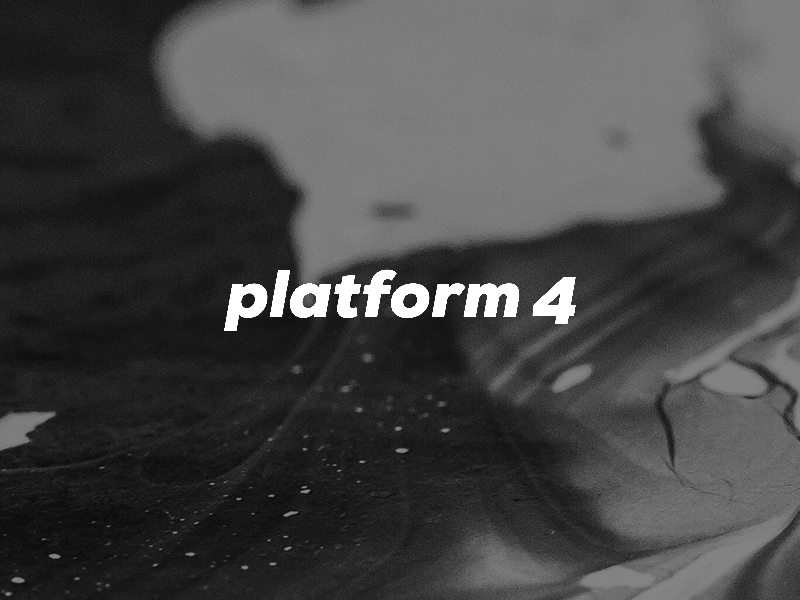 Platform 4 Identity Development abstract dark development electronic experimental glitch identity iralic logo logomark logotype monochrome motion movement platform process textured type