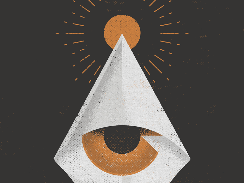 The all seeing Pen tool poster all seeing artist designer eye geometric masterofnone noisy occult pen pentool point poster print texture textured vector