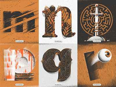 Personal Typetober Illustrations 2019 vol3 36daysoftype composition dailylettering dailytype everydaydesign grainy hellsjells illustration inktober layout letter letters lowercase noise sword texture type typetober typetogether typetreatment