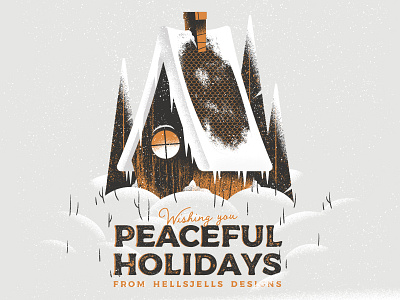 Peaceful Holidays from HellsJells christmas cozy greetings happyholidays hellsjells holidays homely house hygge icicle illustration peaceful roof snow snowy textures trees window winter