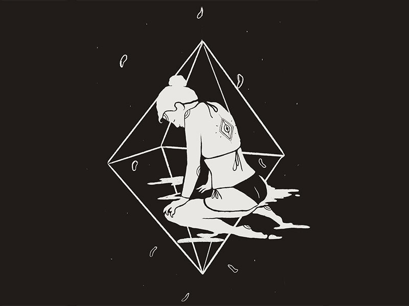 There's no shame in enjoying a quiet life geometric black shame woman blackandwhite illustration ipadpro procreate