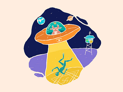 Karma 404 alien illustration ipad karma procreate spaceship