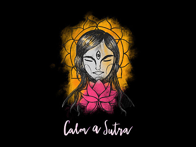 Calm a Sutra art calm chakra illustration illustrator lotus photoshop spiritual sutra