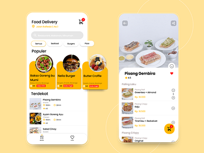 Food Delivery App app design food icon typography ui ux