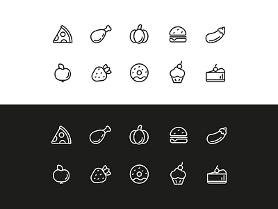 Food icons set