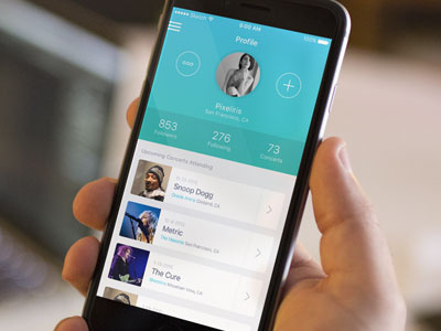 Download Free Sketch Music App Profile Mockup by Deeziner.com on Dribbble