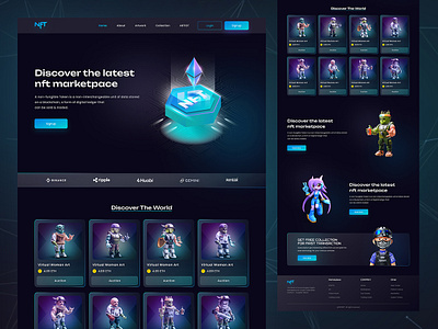 NFT Landing Page nft landing page ui