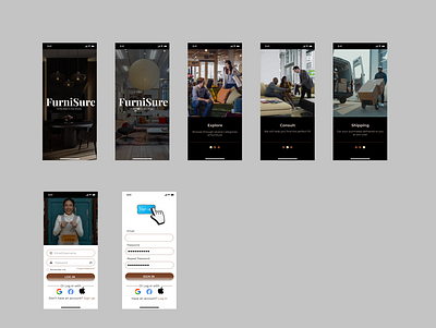 An online furniture store app design furniture product design ui uiux