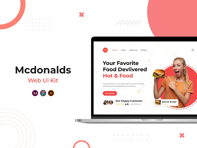 McDonald’s Web UI food web graphic design ui ux design web deisgn