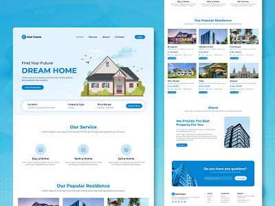 Real Estate Web 01 animation app app design buy design graphic design home icon real estate rent sell ui web design web ui