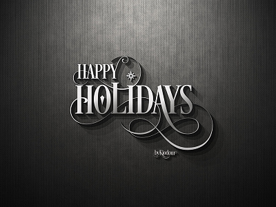 Happy Holidays christmas typography