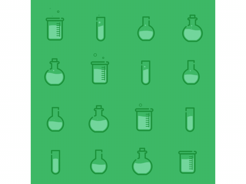 Flask aftereffects design icon illustrator invention line picto pictogram scientist vector