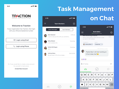 Task Management App - iOS app chat design ios ui ux