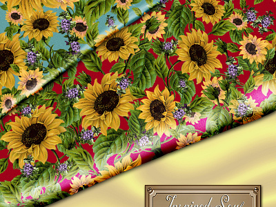 Sunflower Rapture branding design digital floral graphic design illustration pattern sunflower