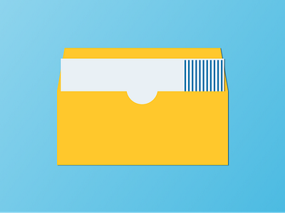 envelope blue envelope lines minimal paper simple stationary yellow