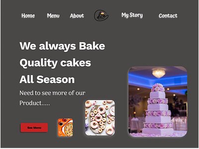 Landing Page For A Cake Blog branding cake color gradient destop figma landing page ui ux