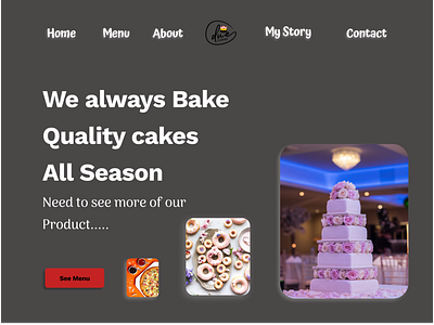 Landing Page For A Cake Blog