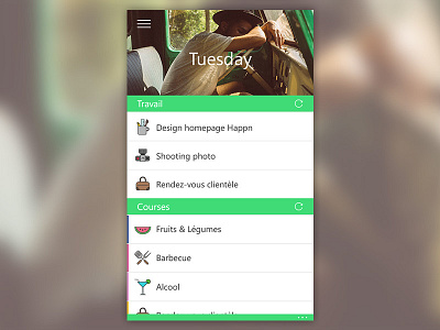 To do list app concept app green line icon ui ux
