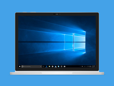 Surface Book Mockup laptop microsoft mockup surface book tablet vector windows 10