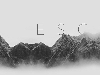 Escape bw mountain wallpaper