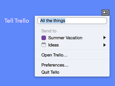 Tello app app menubar osx