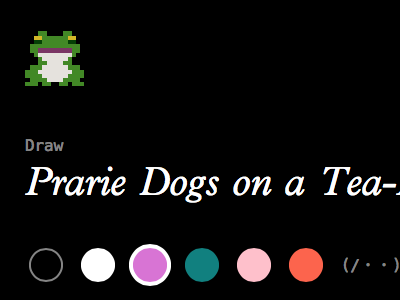 Such frogs colorpicker drawing palette pixels