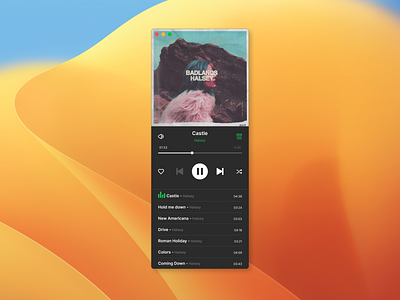 Spotify mini player concept app design figma macos music spotify trend ui ux