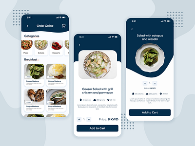 Restaurant Menu 🥗 app design dish food menu mobile restaurant ui ux uxui
